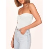 image:imageANRABESS Tube Tops for Women Strapless Twist Knot Corset Rib Knit Slim Fit Medium Stretch Sexy Tank for PartyampGoing OutWhite