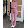 image:imageANRABESS Women 2 Piece Lounge SetCrop Top amp Fold Over Flare Pants Soft Stretch Fabric Matching Outfit for Yoga Casual WearPink