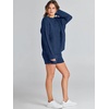 image:imageANRABESS Women 2 Piece Outfits Sweater Lounge Loungewear Sets 2026 Winter Cable Knit Oversized Sweaters Shorts Matching SetsNavy Blue