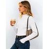 image:imageANRABESS Women Lettuce Trim Mock Neck Long Sleeve Ribbed Top  Knit Slim Fit Shirts Soft Lightweight Basic Tees Work Going Out Layering Tshirts Casual Fall Winter Clothes for Daily WearWhite