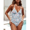 image:imageANRABESS Women One Piece Swimsuits Tummy Control Slimming Bathing Suit Push Up V Neck Swimwear 2026 Beach Vacation ClothesLight Blue Pink Floral