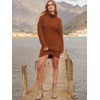 image:imageANRABESS Women Oversized Sweater Dress Turtleneck Batwing Long Sleeve Ribbed Knit Loose 2026 Fall Winter Casual Short DressCaramel