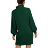image:imageANRABESS Women Oversized Sweater Dress Turtleneck Batwing Long Sleeve Ribbed Knit Loose 2026 Fall Winter Casual Short DressDark Green