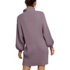 image:imageANRABESS Women Oversized Sweater Dress Turtleneck Batwing Long Sleeve Ribbed Knit Loose 2026 Fall Winter Casual Short DressPurple