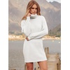 image:imageANRABESS Women Oversized Sweater Dress Turtleneck Batwing Long Sleeve Ribbed Knit Loose 2026 Fall Winter Casual Short DressWhite