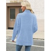 image:imageANRABESS Women Oversized Turtleneck Long Sleeve Fuzzy Knit Slit Side Chunky Warm Pullover Sweaters 2026Blue