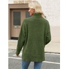 image:imageANRABESS Women Oversized Turtleneck Long Sleeve Fuzzy Knit Slit Side Chunky Warm Pullover Sweaters 2026Olive Green