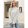 image:imageANRABESS Women Oversized Turtleneck Long Sleeve Fuzzy Knit Slit Side Chunky Warm Pullover Sweaters 2026White