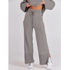 image:imageANRABESS Womens 2 Piece Outfits Oversized Knit Sweater Set Wide Leg Pant Cozy Lounge Matching Pajama Sets 2026 Trendy ClothesDeep Grey