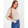 image:imageANRABESS Womens Boat Neck Long Sleeve Shirts Rib Knit Slim Fitting Tops Basic Tees 2026 Casual Comfy Fall Outfits ClothesBeige