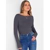 image:imageANRABESS Womens Boat Neck Long Sleeve Shirts Rib Knit Slim Fitting Tops Basic Tees 2026 Casual Comfy Fall Outfits ClothesDeep Grey