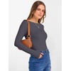 image:imageANRABESS Womens Boat Neck Long Sleeve Shirts Rib Knit Slim Fitting Tops Basic Tees 2026 Casual Comfy Fall Outfits ClothesDeep Grey