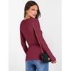 image:imageANRABESS Womens Boat Neck Long Sleeve Shirts Rib Knit Slim Fitting Tops Basic Tees 2026 Casual Comfy Fall Outfits ClothesDeep Red
