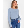 image:imageANRABESS Womens Boat Neck Long Sleeve Shirts Rib Knit Slim Fitting Tops Basic Tees 2026 Casual Comfy Fall Outfits ClothesGrey Blue