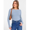 image:imageANRABESS Womens Boat Neck Long Sleeve Shirts Rib Knit Slim Fitting Tops Basic Tees 2026 Casual Comfy Fall Outfits ClothesGrey Blue