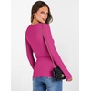 image:imageANRABESS Womens Boat Neck Long Sleeve Shirts Rib Knit Slim Fitting Tops Basic Tees 2026 Casual Comfy Fall Outfits ClothesHot Pink