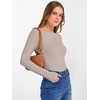 image:imageANRABESS Womens Boat Neck Long Sleeve Shirts Rib Knit Slim Fitting Tops Basic Tees 2026 Casual Comfy Fall Outfits ClothesKhaki