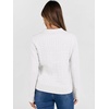 image:imageANRABESS Womens Cable Knit Sweaters Long Sleeve V Neck Sweater Tops Casual Pullover Polo Shirts Fall Fashion OutfitsWhite