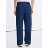 image:imageANRABESS Womens Casual Pants 2026 Summer Loose Fit Lounge Pants with Pockets High Waisted Elastic Waist Straight Leg Trousers Navy Blue L