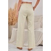 image:imageANRABESS Womens Gingham Striped Pants  Casual Lounge Pajama Bottoms for Home Sleep Daily WearApricot White Wide Stripe