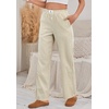 image:imageANRABESS Womens Gingham Striped Pants  Casual Lounge Pajama Bottoms for Home Sleep Daily WearApricot White Wide Stripe