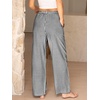 image:imageANRABESS Womens Gingham Striped Pants  Casual Lounge Pajama Bottoms for Home Sleep Daily WearBlack White Plaid