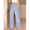 image:imageANRABESS Womens Gingham Striped Pants  Casual Lounge Pajama Bottoms for Home Sleep Daily WearBlue White Plaid