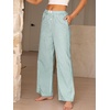 image:imageANRABESS Womens Gingham Striped Pants  Casual Lounge Pajama Bottoms for Home Sleep Daily WearGreen White Plaid