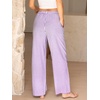 image:imageANRABESS Womens Gingham Striped Pants  Casual Lounge Pajama Bottoms for Home Sleep Daily WearPurple White Plaid