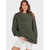 image:imageANRABESS Womens Oversized Sweatshirts Turtleneck Pullover Long Sleeve Hoodies Tops 2026 Fall Fashion Preppy OutfitsArmygreen