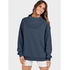 image:imageANRABESS Womens Oversized Sweatshirts Turtleneck Pullover Long Sleeve Hoodies Tops 2026 Fall Fashion Preppy OutfitsDark Navy Blue