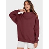 image:imageANRABESS Womens Oversized Sweatshirts Turtleneck Pullover Long Sleeve Hoodies Tops 2026 Fall Fashion Preppy OutfitsWine Red