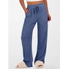 image:imageANRABESS Womens Ribbed Knit Lounge Pajama Pants Soft Fuzzy Comfy Wide Leg Drawstring Fall Loose Pj Bottoms with PocketsDark Blue