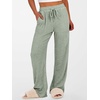 image:imageANRABESS Womens Ribbed Knit Lounge Pajama Pants Soft Fuzzy Comfy Wide Leg Drawstring Fall Loose Pj Bottoms with PocketsLight Green