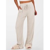 image:imageANRABESS Womens Ribbed Knit Lounge Pajama Pants Soft Fuzzy Comfy Wide Leg Drawstring Fall Loose Pj Bottoms with PocketsLight Khaki