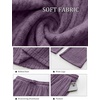 image:imageANRABESS Womens Ribbed Knit Lounge Pajama Pants Soft Fuzzy Comfy Wide Leg Drawstring Fall Loose Pj Bottoms with PocketsPurple