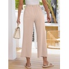image:imageANRABESS Womens Summer PantsElastic Waist Wide Leg LightweightCasual for Office amp TravelLounge Beach Pants with PocketsApricot