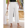 image:imageANRABESS Womens Summer PantsElastic Waist Wide Leg LightweightCasual for Office amp TravelLounge Beach Pants with PocketsWhite