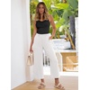image:imageANRABESS Womens Summer PantsElastic Waist Wide Leg LightweightCasual for Office amp TravelLounge Beach Pants with PocketsWhite