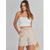 image:imageANRABESS Womens Summer Shorts 2026 Dressy Casual Hiking Cargo Shorts Trendy Outdoor Outfits 6 PocketsApricot