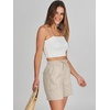 image:imageANRABESS Womens Summer Shorts 2026 Dressy Casual Hiking Cargo Shorts Trendy Outdoor Outfits 6 PocketsApricot