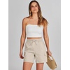 image:imageANRABESS Womens Summer Shorts 2026 Dressy Casual Hiking Cargo Shorts Trendy Outdoor Outfits 6 PocketsApricot