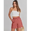 image:imageANRABESS Womens Summer Shorts 2026 Dressy Casual Hiking Cargo Shorts Trendy Outdoor Outfits 6 PocketsBrick Red