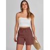 image:imageANRABESS Womens Summer Shorts 2026 Dressy Casual Hiking Cargo Shorts Trendy Outdoor Outfits 6 PocketsBrown Red