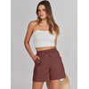 image:imageANRABESS Womens Summer Shorts 2026 Dressy Casual Hiking Cargo Shorts Trendy Outdoor Outfits 6 PocketsBrown Red