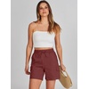 image:imageANRABESS Womens Summer Shorts 2026 Dressy Casual Hiking Cargo Shorts Trendy Outdoor Outfits 6 PocketsDeep Red