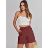 image:imageANRABESS Womens Summer Shorts 2026 Dressy Casual Hiking Cargo Shorts Trendy Outdoor Outfits 6 PocketsDeep Red