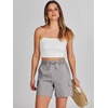 image:imageANRABESS Womens Summer Shorts 2026 Dressy Casual Hiking Cargo Shorts Trendy Outdoor Outfits 6 PocketsGray