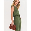 image:imageANRABESS Womens Summer Sleeveless Jumpsuits Casual Dressy Stretchy Crewneck Rompers One Piece Outfits Fall Fashion 2026Army Green