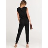 image:imageANRABESS Womens Summer Sleeveless Jumpsuits Casual Dressy Stretchy Crewneck Rompers One Piece Outfits Fall Fashion 2026Black